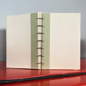 Untitled | White with Green Fabric Strip